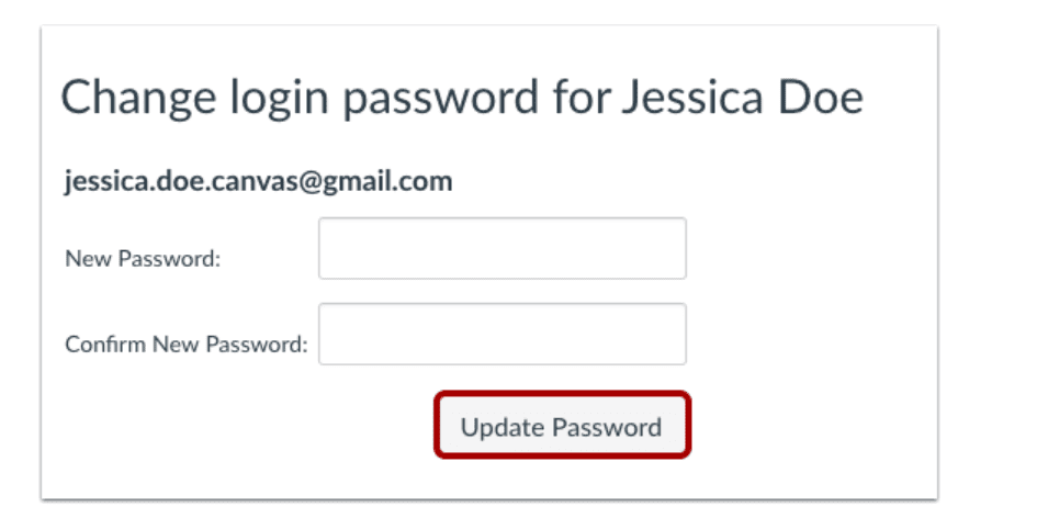Update Password