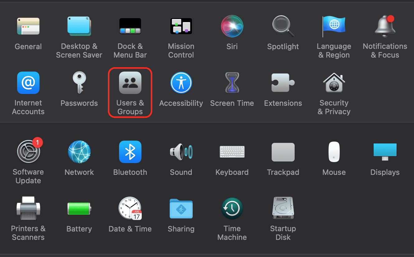 how to change mac password