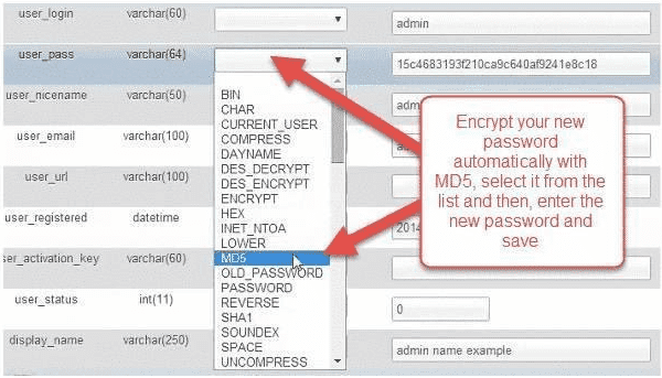 Encrypt your new password