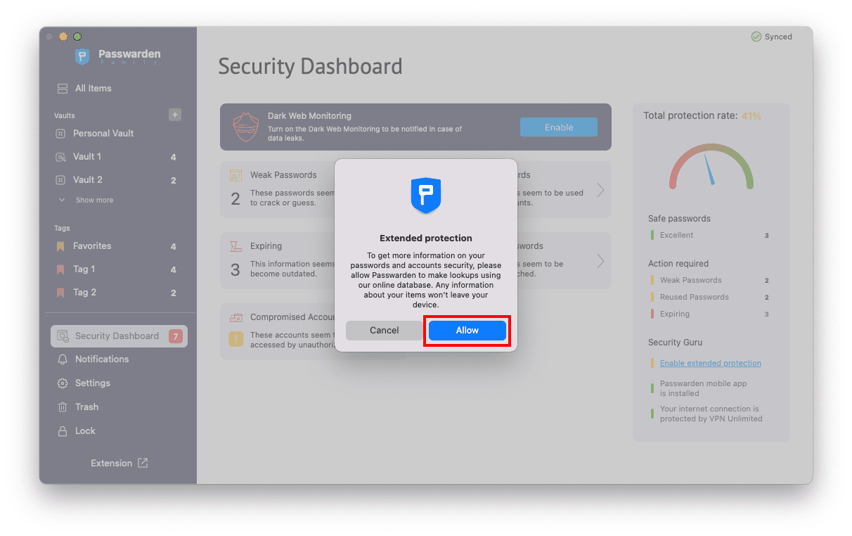 Allow Extended Protection